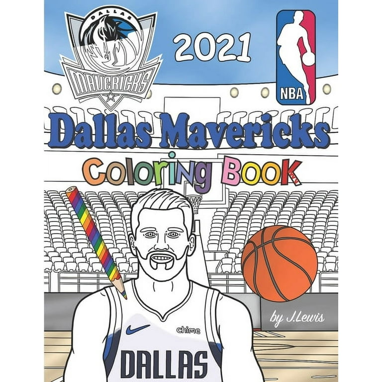 Dallas mavericks coloring book basketball activity book for kids adults paperback