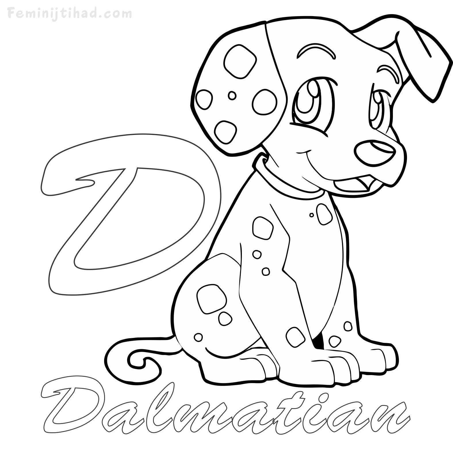Dalmatian coloring pages pdf for kids