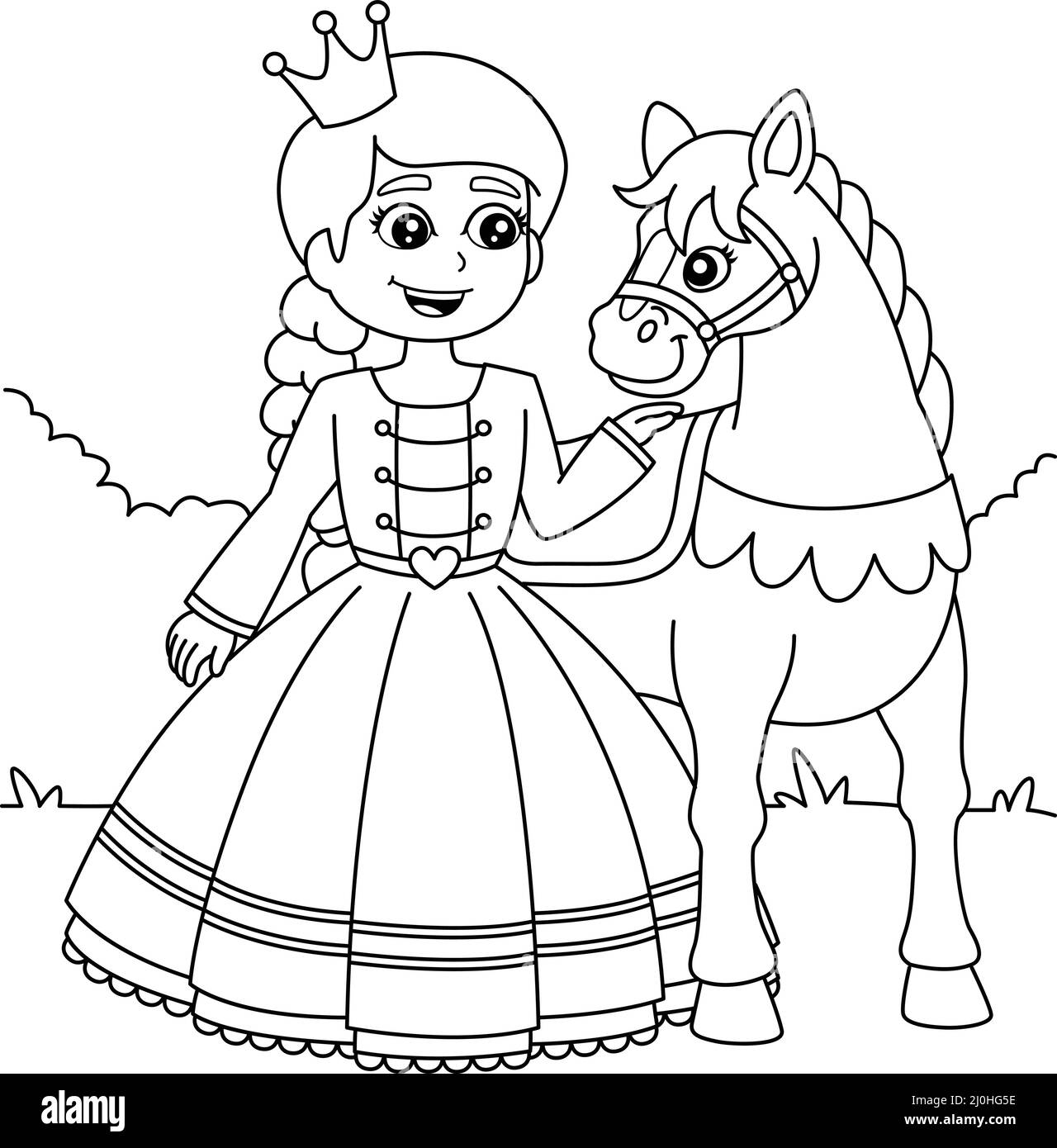 Princess dress black and white stock photos images