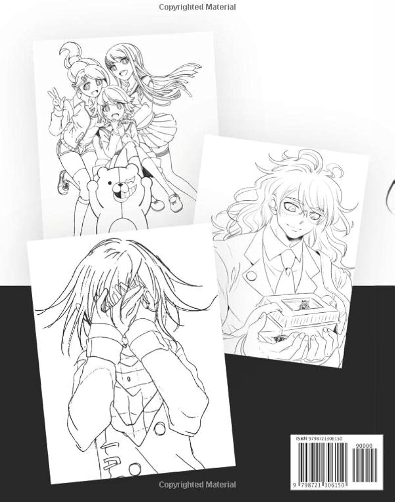 Danganronpa coloring book amazing coloring book for danganronpa lovers coloring pages for kids filled with danganronpa figures weapons and more for hours of fun and relaxation nelill print danganronpa