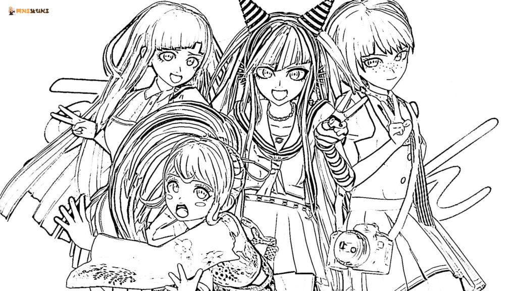 Danganronpa coloring pages