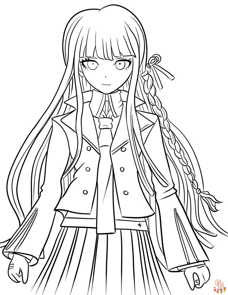 Discover the world of anime with danganronpa coloring pages