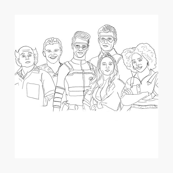 Sketch of cast of henry danger photographic print for sale by laibafy inc