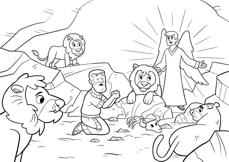 Daniel and the lions den coloring page daniel and the lions den coloring pages dcp opportunities daniel in