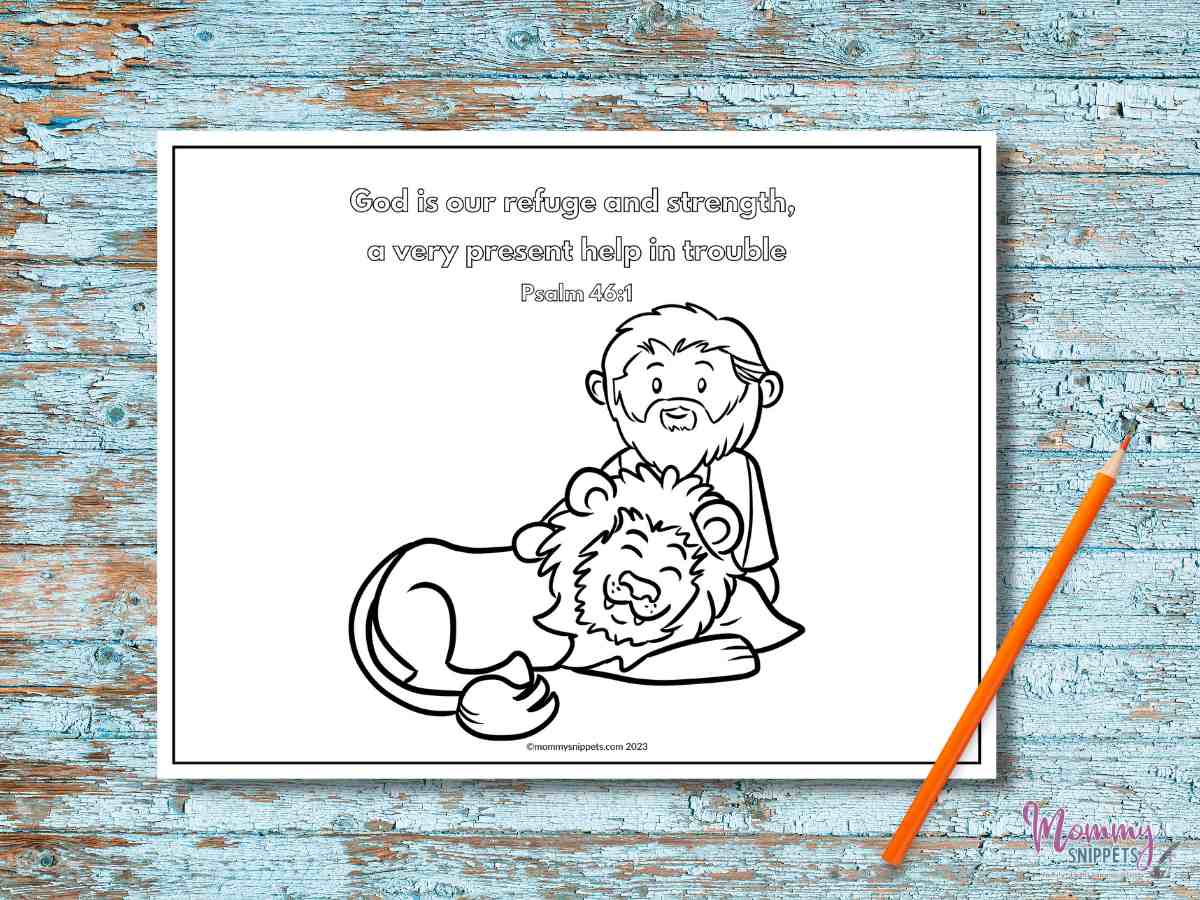 Daniel and the lions den coloring pages bible story about faith