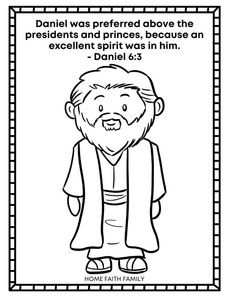Free daniel and the lions den coloring book