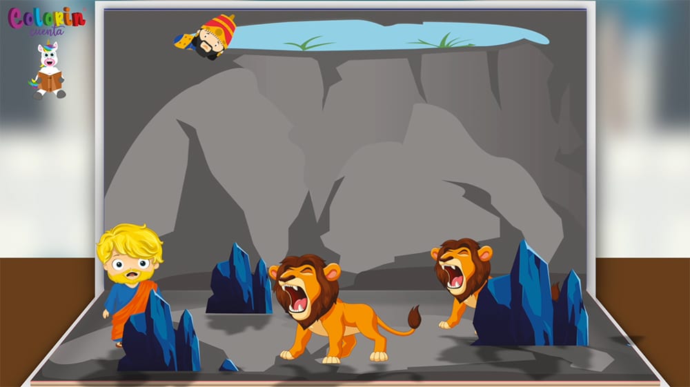 La historia de daniel en el foso de los leones para niãos