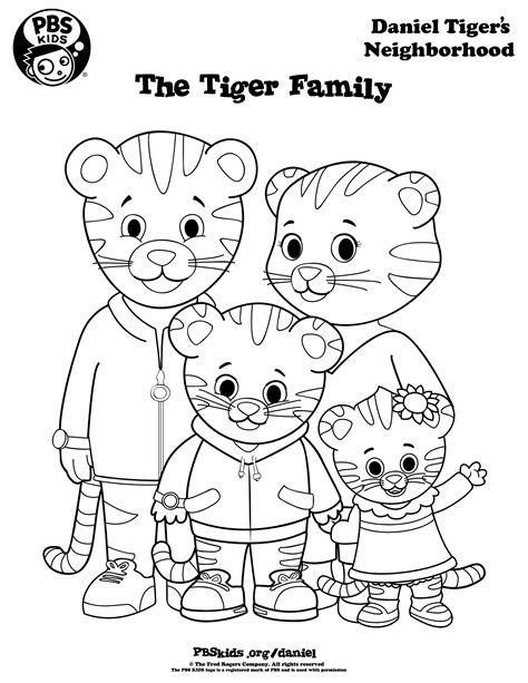 Daniel tigre imprimibles gratis family coloring pages daniel tigers neighborhood daniel tiger party