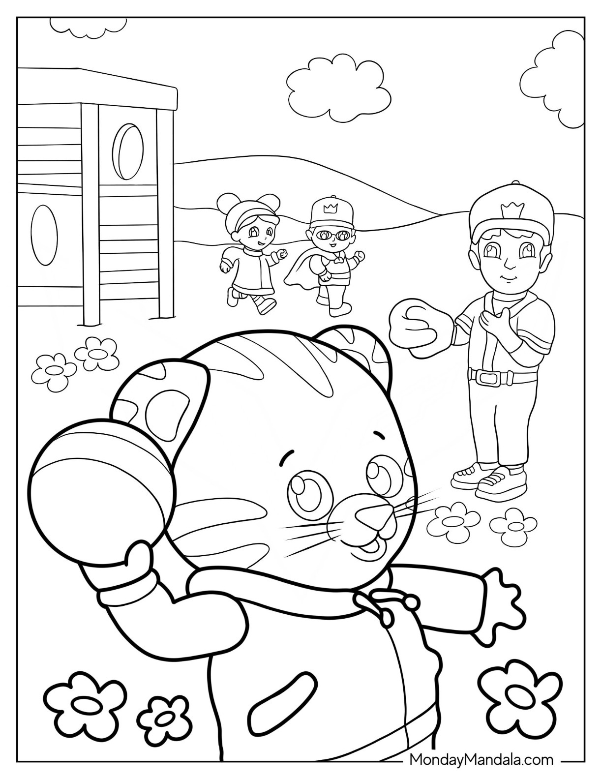 Daniel tiger coloring pages free pdf printables