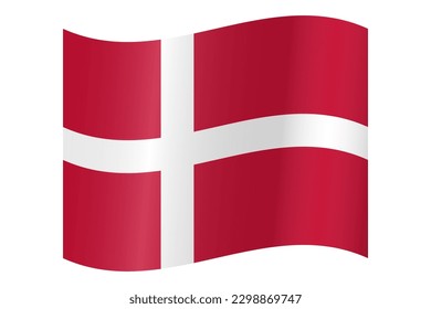 Denmark danish d waving flag emoji stock illustration