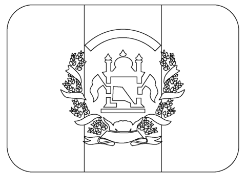 Flag of afghanistan emoji coloring page free printable coloring pages