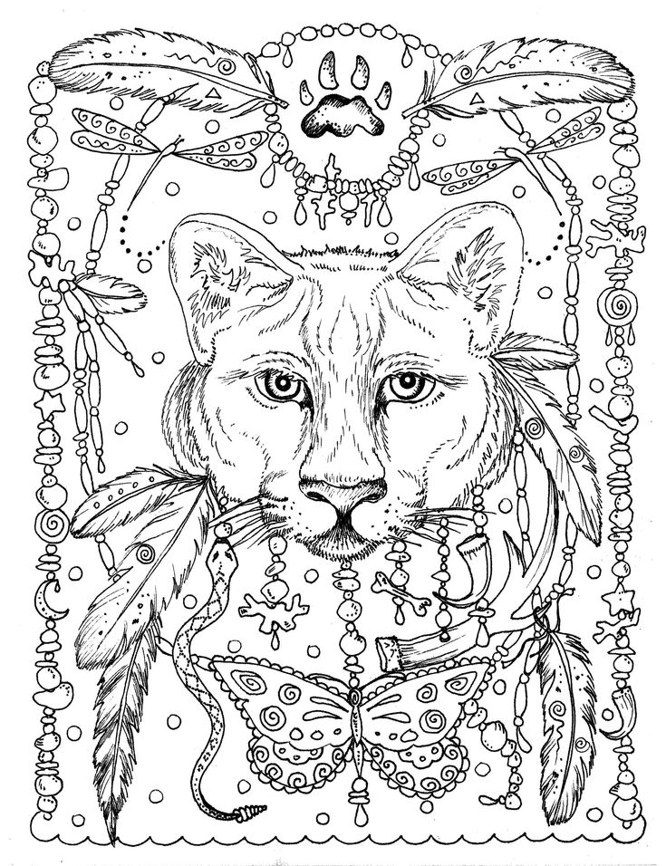 Digal coloring book animal spirs printable book