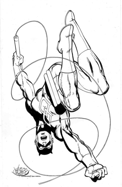 John byrne draws superhero coloring pages ic art daredevil art