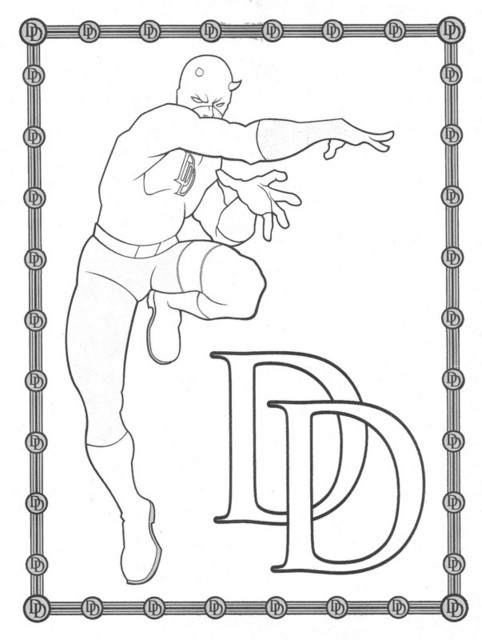 Daredevil the man without fear daredevil coloring pages ddcoloringpage