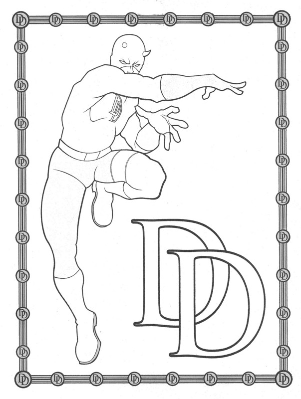 Slide show for album daredevil coloring pages
