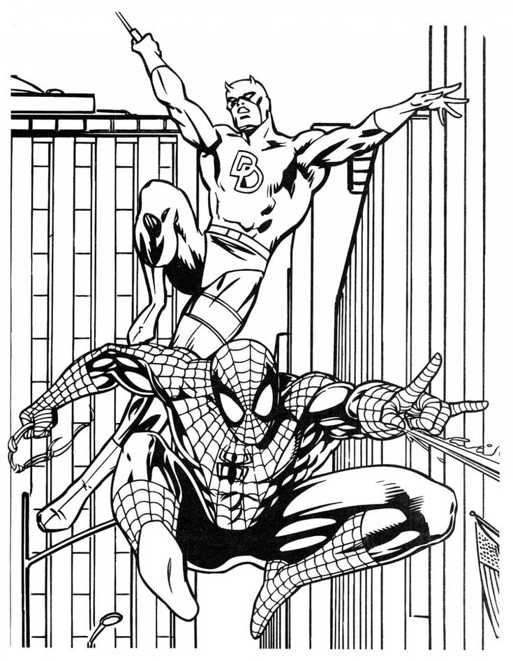 Superhero coloring pages