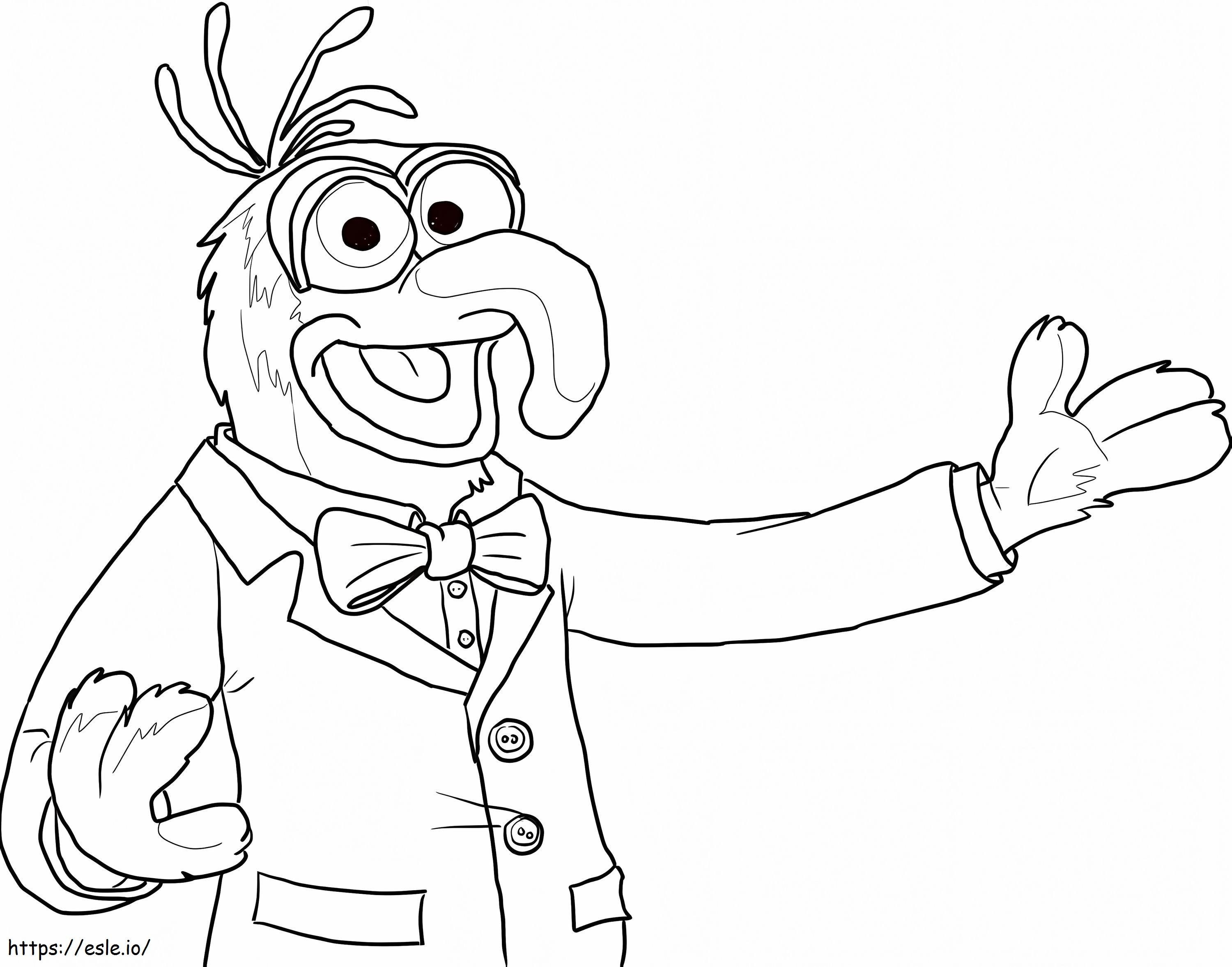 Gonzo from the muppets coloring page