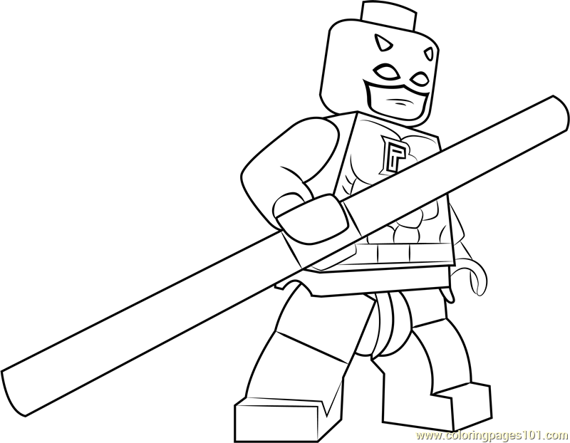 Lego daredevil coloring page for kids