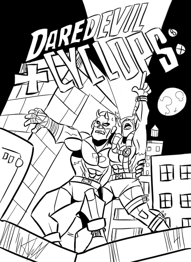 I drew some conceptual daredevil and cyclops team up covers a couple months ago rdaredevil
