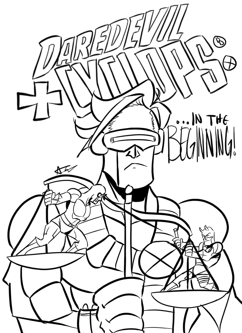 I drew some conceptual daredevil and cyclops team up covers a couple months ago rdaredevil
