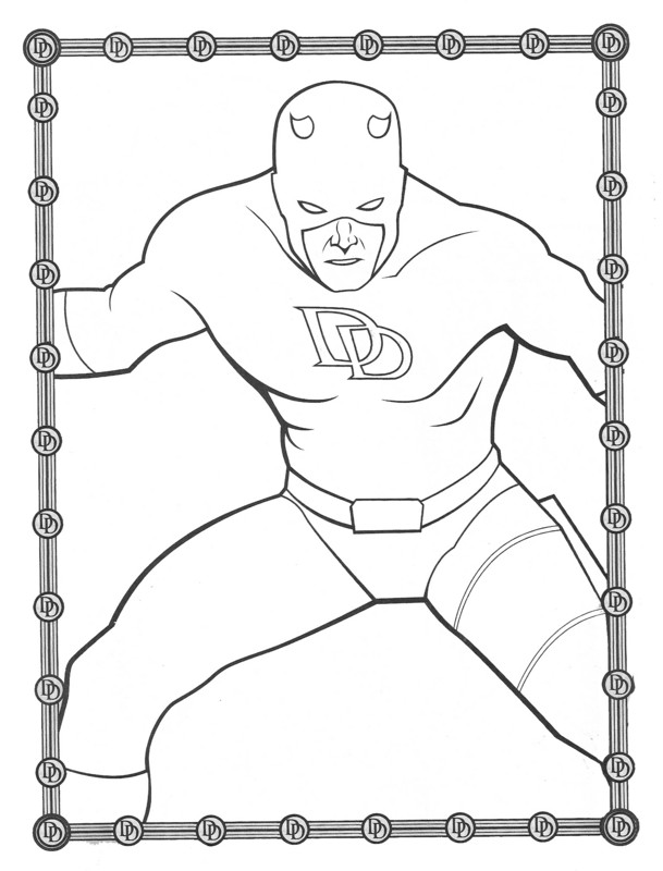 Daredevil the man without fear daredevil coloring pages ddcoloringpage