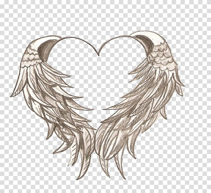 Free drawing heart angel tattoo coloring book angels and demons transparent background png clipart
