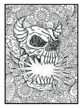 Fantasy coloring pages for adults by qetsy tpt