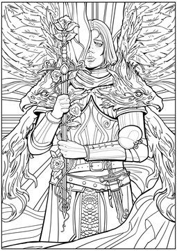 Adult fantasy coloring pages images â browse photos vectors and video