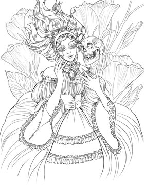 Adult fantasy coloring pages images â browse photos vectors and video