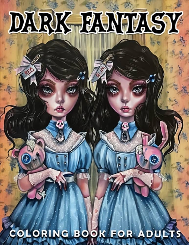 Dark fantasy coloring book for adults get fun and creative with high