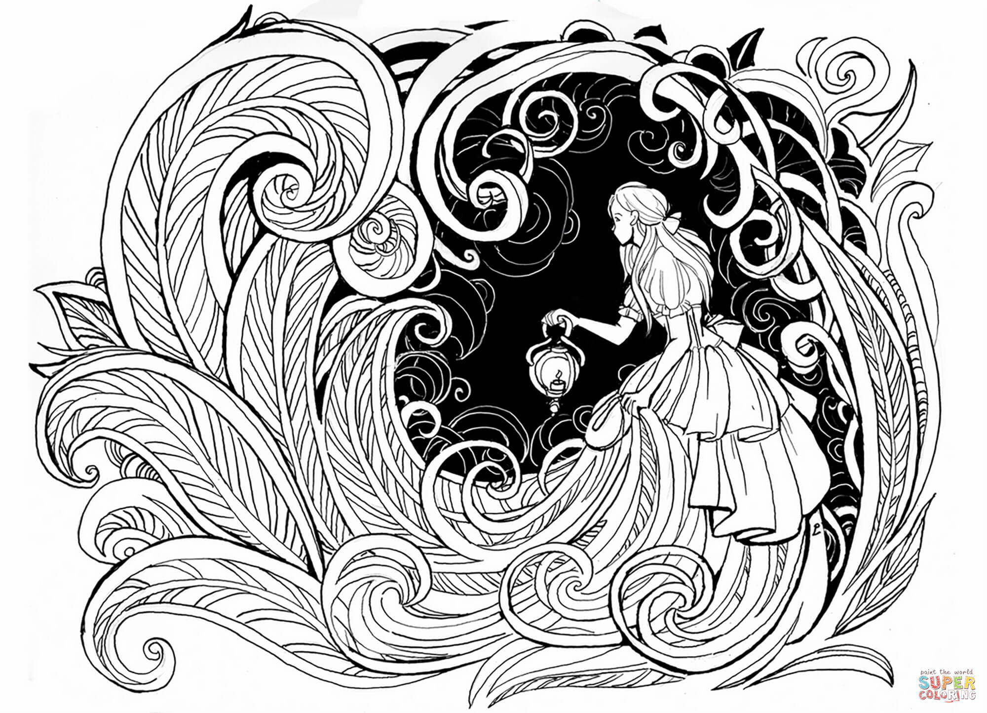 Fear of the dark coloring page free printable coloring pages