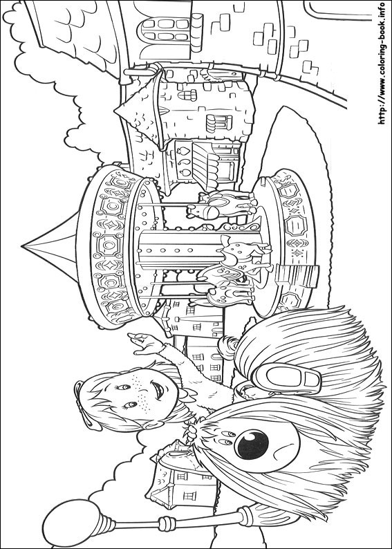 The magic roundabout coloring picture