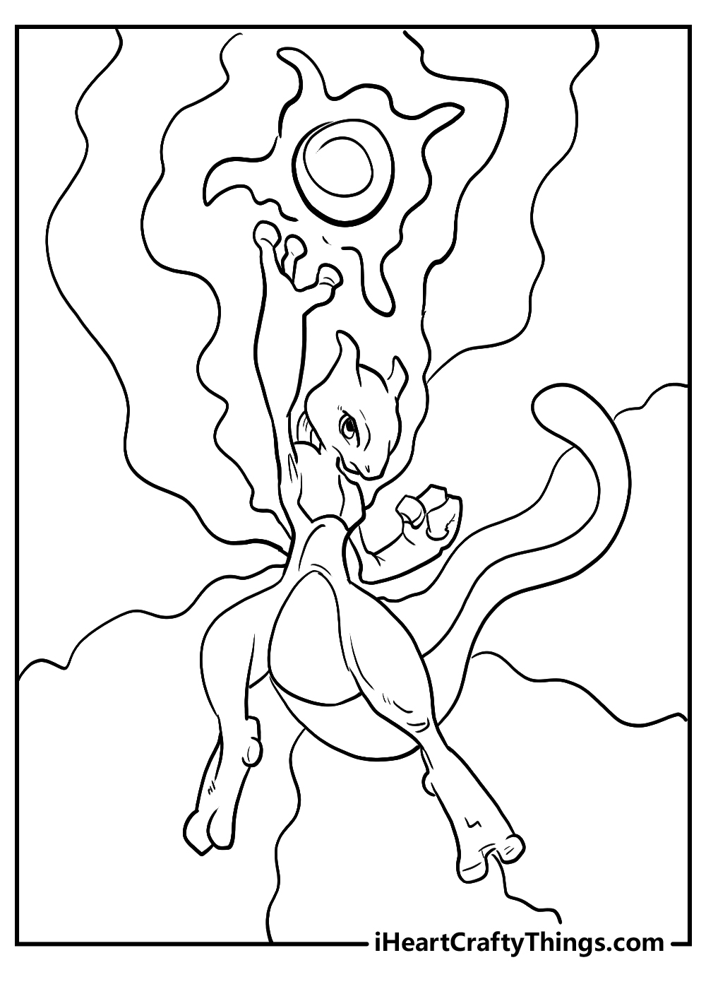 Printable mewtwo coloring pages updated