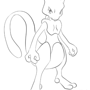 Mewtwo coloring pages printable for free download