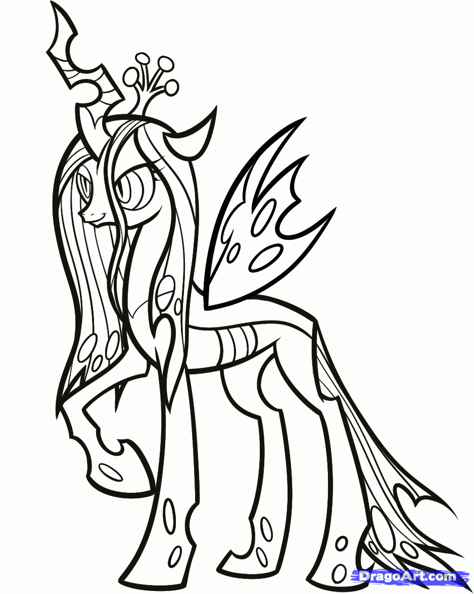 Mlp printable coloring pages how to draw queen chrysalis my little pony step by step cartoonâ my little pony coloring my little pony drawing coloring pages