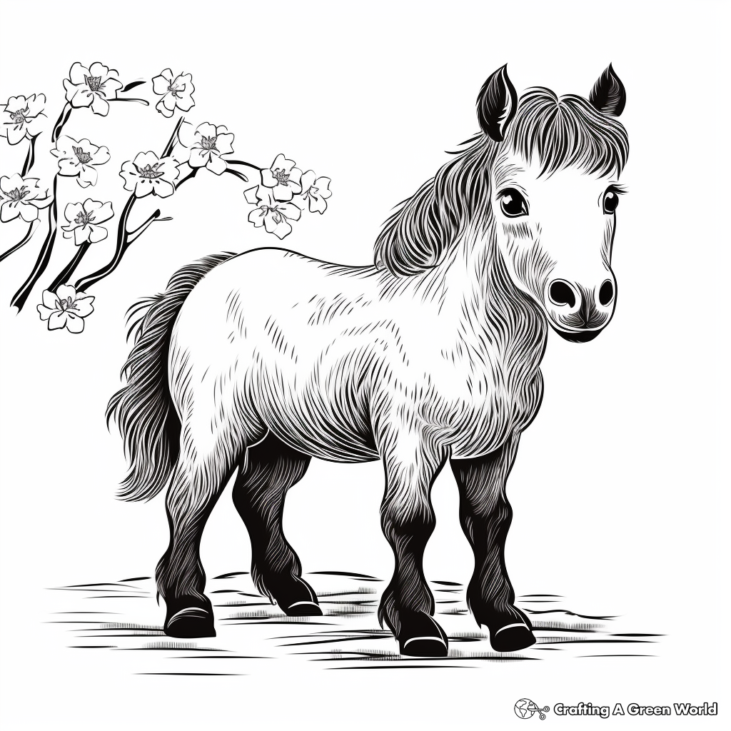 Shetland pony coloring pages