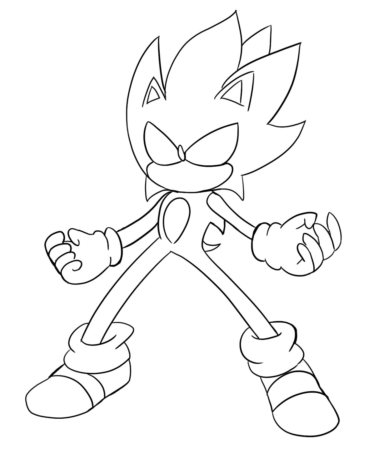 Dark sonic mission lineart by xero