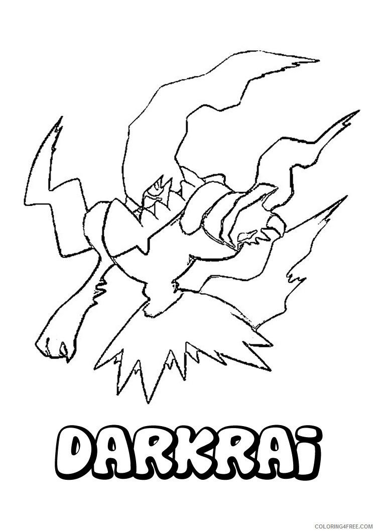 Explore the world of pokemon darkrai with these coloring pages