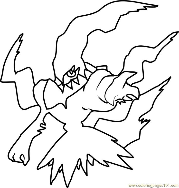 Darkrai pokemon coloring page for kids
