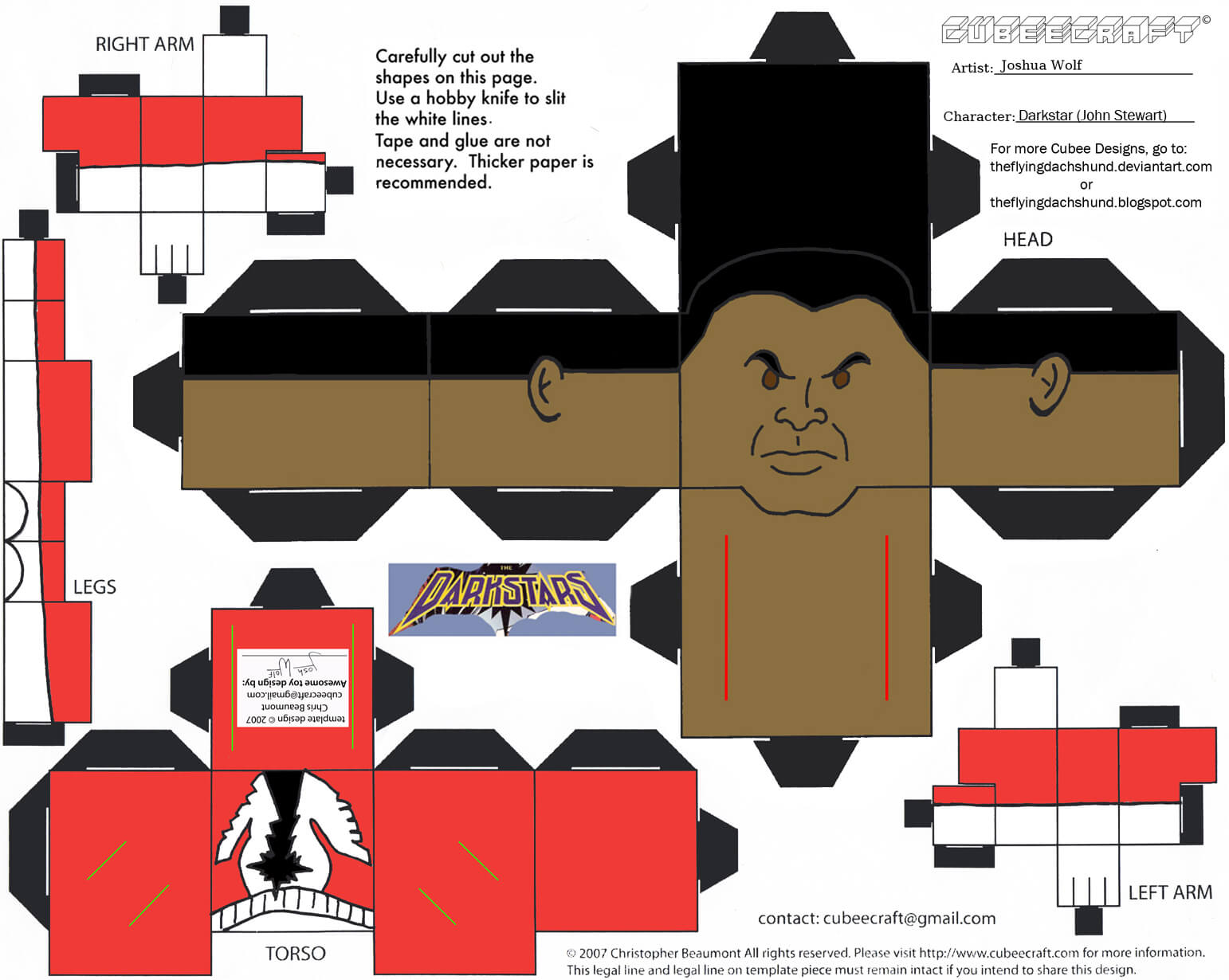 Darkstar paper toy free printable papercraft templates