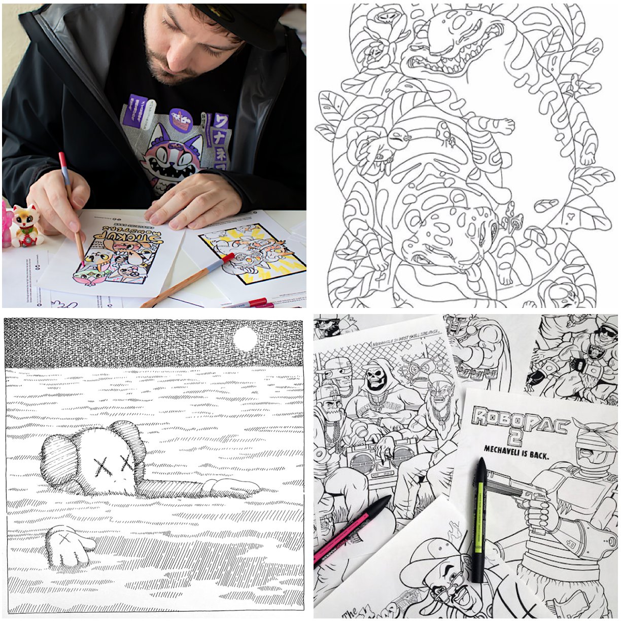 More artists colouring pages available online now
