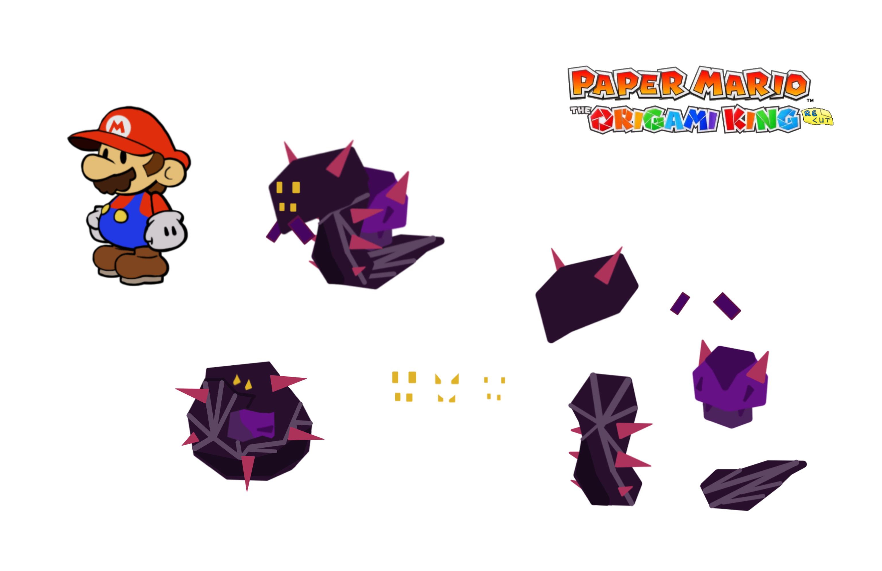 Paper mario origami king recut origami slugshroom by colorfuldj on