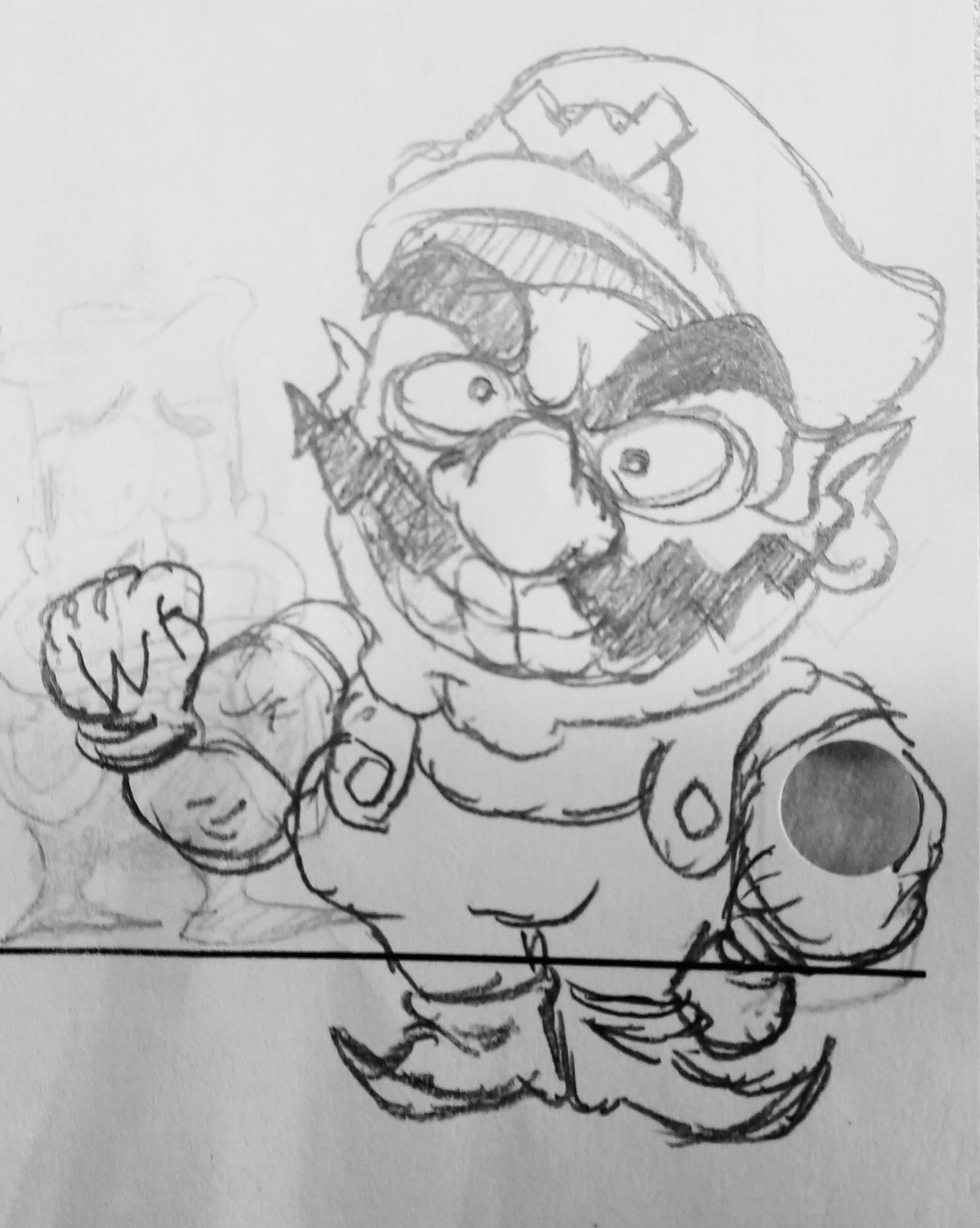 Some wario sketches i made today rwario
