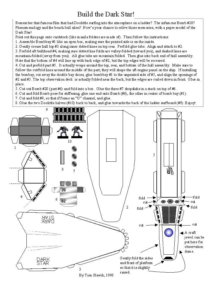 Dark star spaceship model