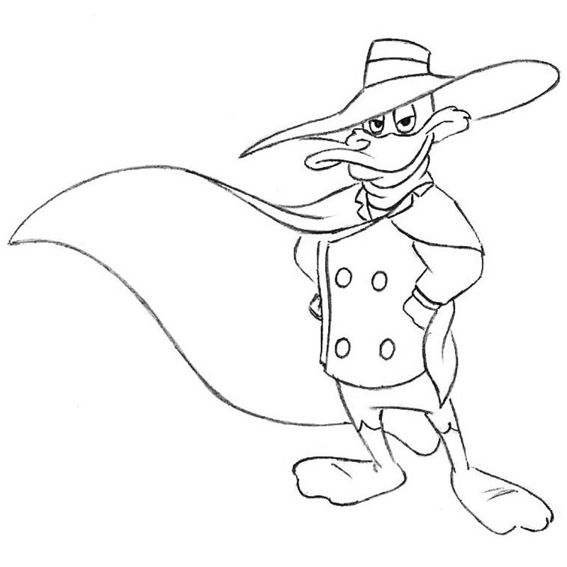 How to draw darkwing duck