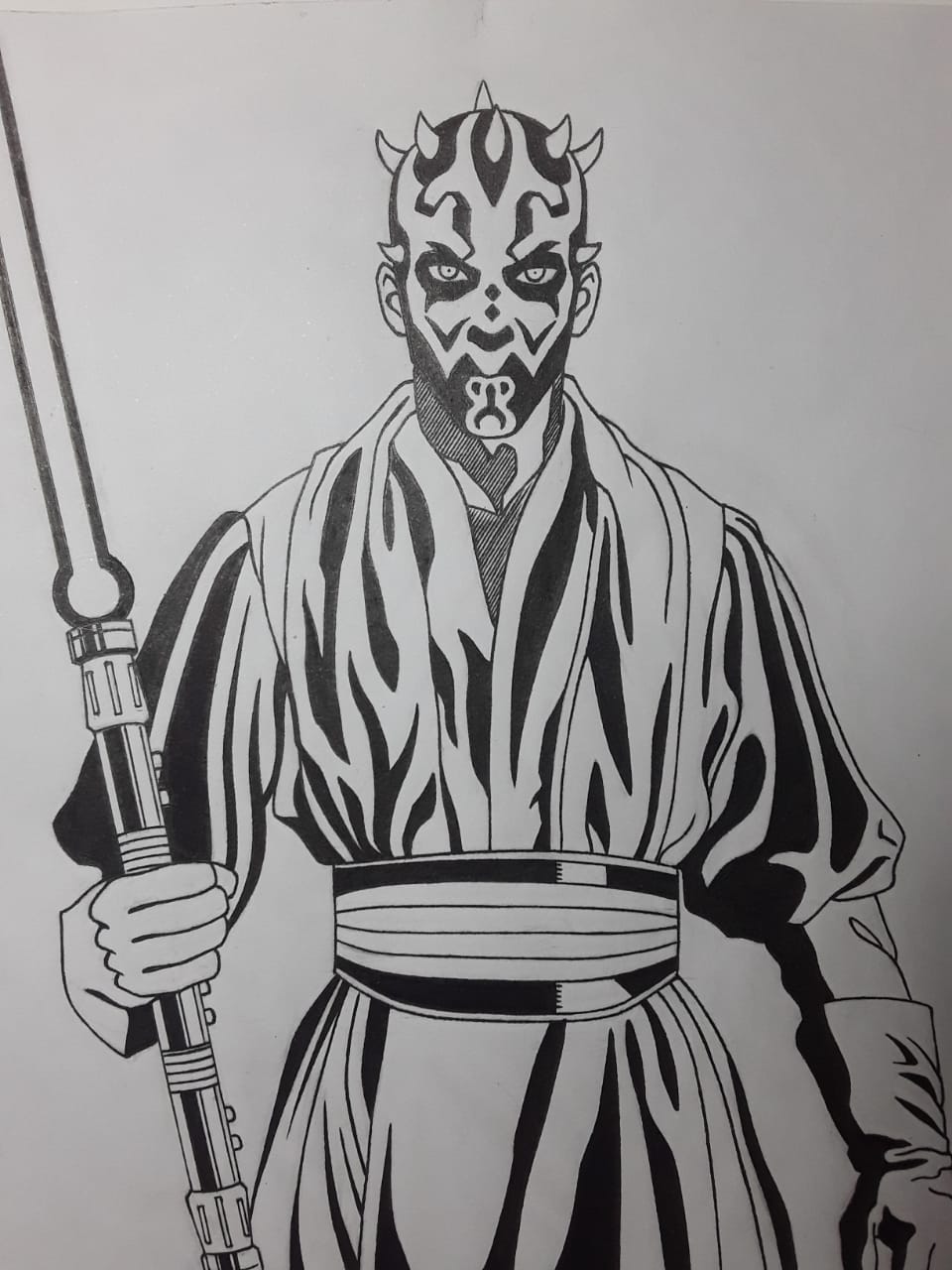 Its me again i draw darth maul rstarwars