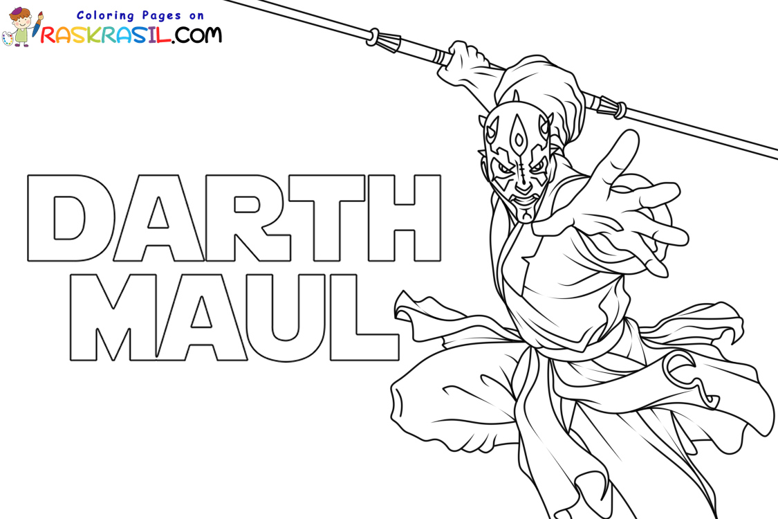Darth maul coloring pages pictures free printable