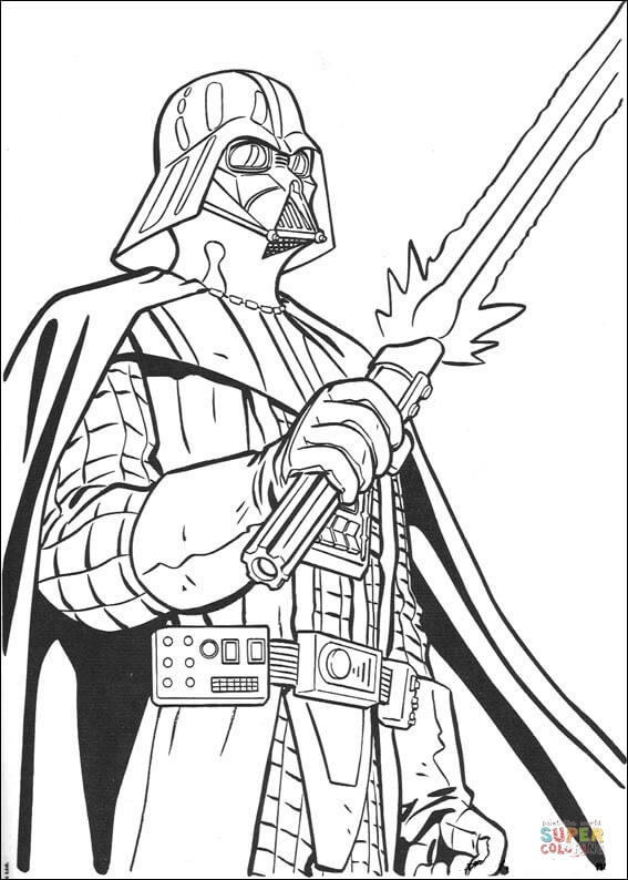 Darth vader villain coloring page free printable coloring pages