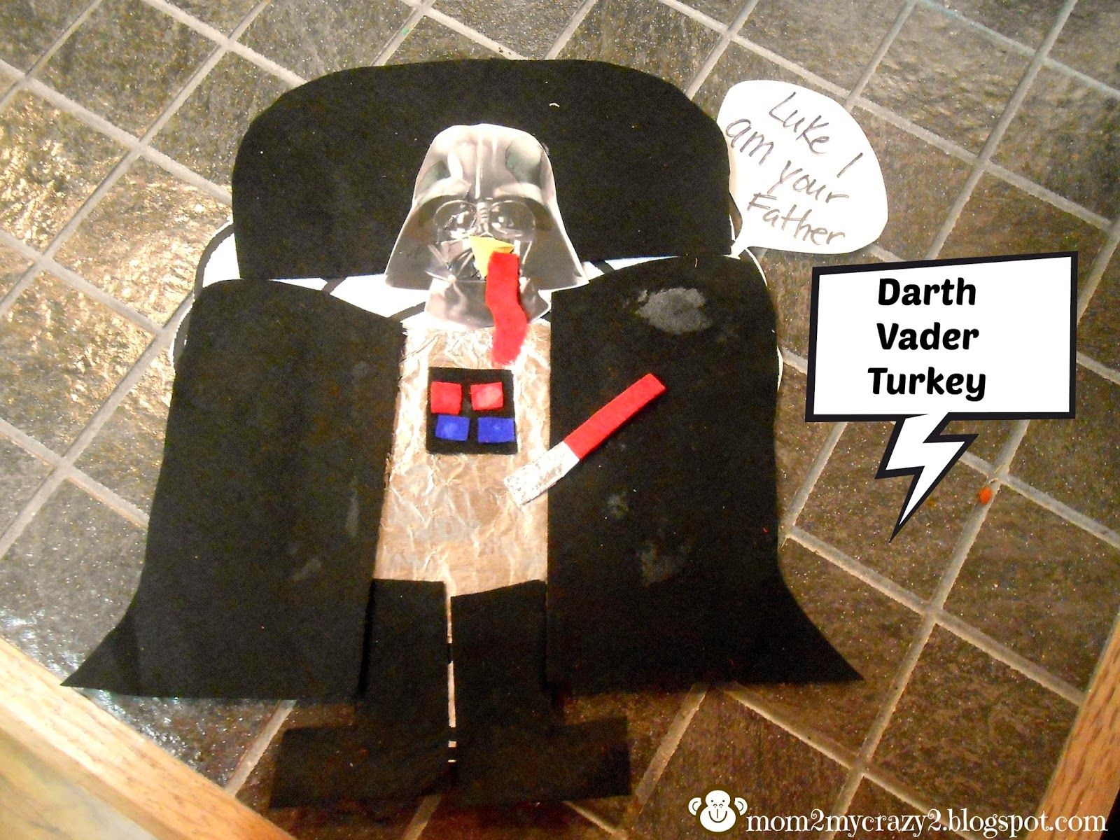 Darth vader turkey disguise template printable