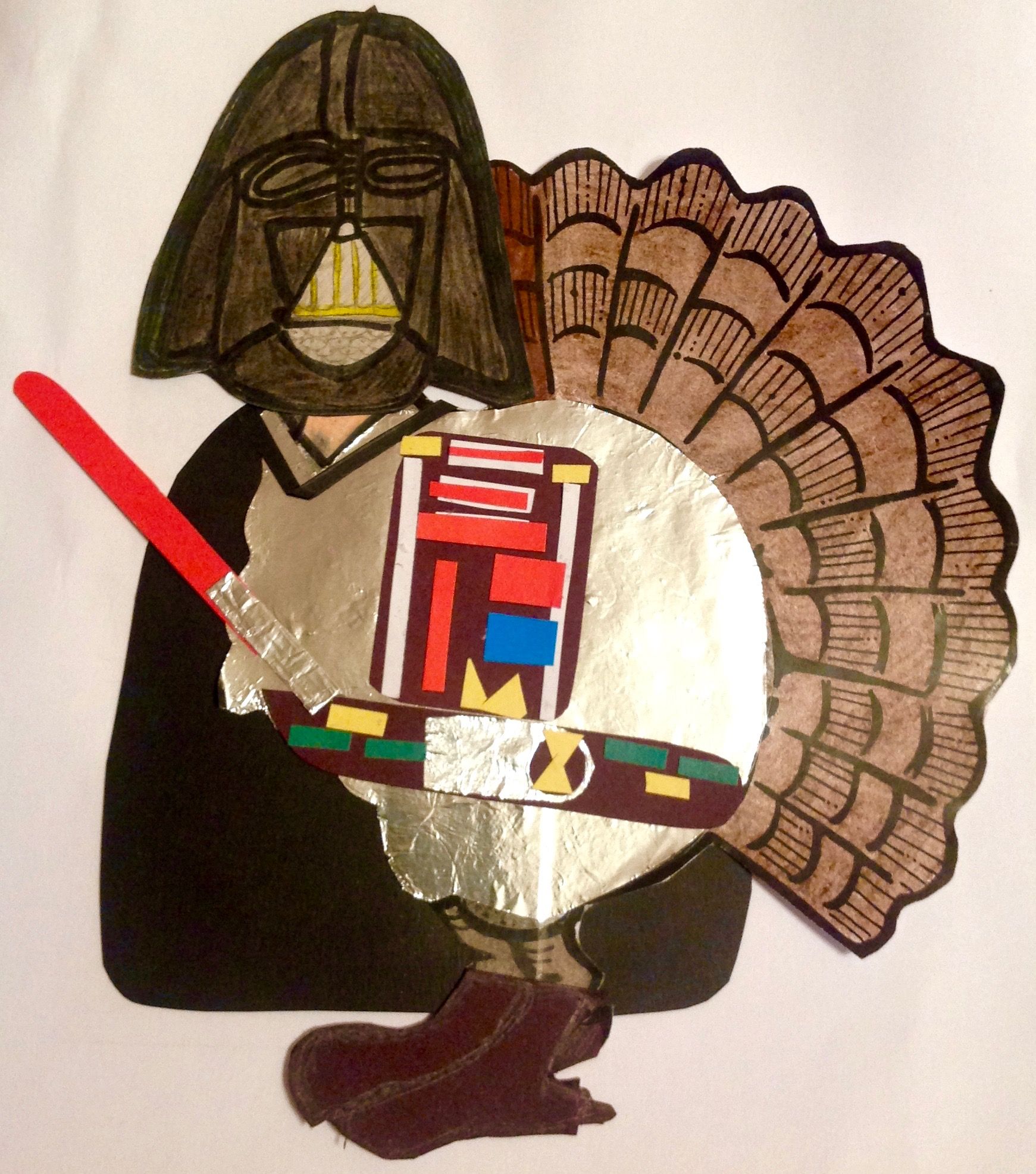Turkey dressed up as darth vader thanks giving turkey drawing turkey disguise school projects